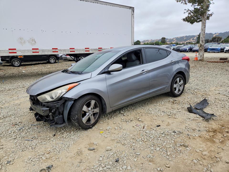 2012 Hyundai Elantra VIN KMHDH4AE9CU360923 COPART salvage auction — FRONT END, Ca - Salvage Certificate, sold $60 on 2026-07-28 (photo 1)