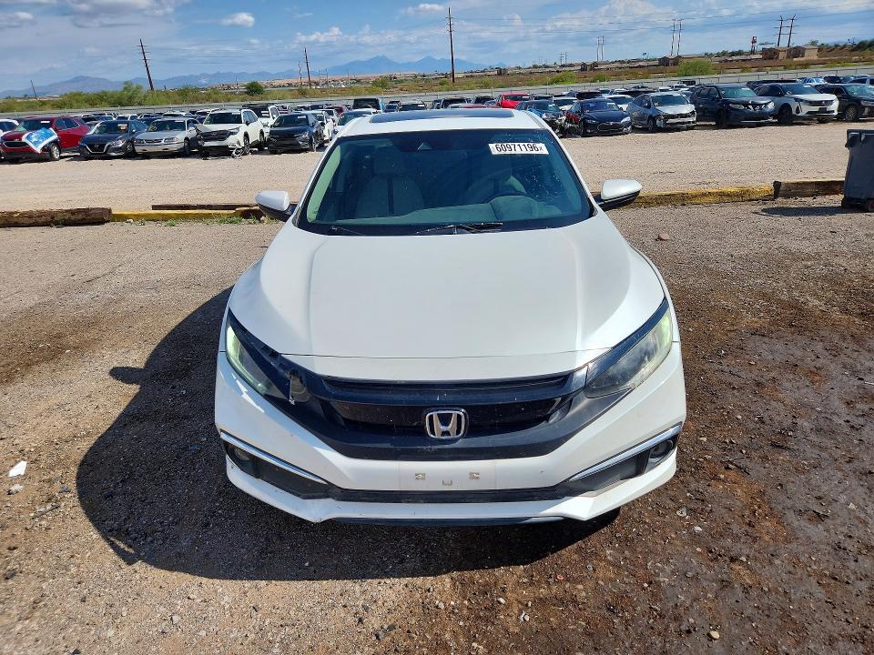 2019 Honda Civic VIN 19XFC1F3XKE206865 COPART salvage auction — FRONT END, Ca - Salvage Certificate, sold $6,100 on 2026-08-28 (photo 5)