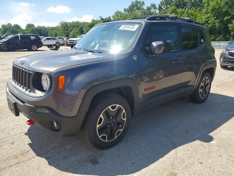 2017 Jeep Renegade VIN ZACCJBCB4HPG68179 COPART salvage auction — FRONT END, Pa - Certificate Of Salvage, sold $600 on 2026-07-30 (photo 1)