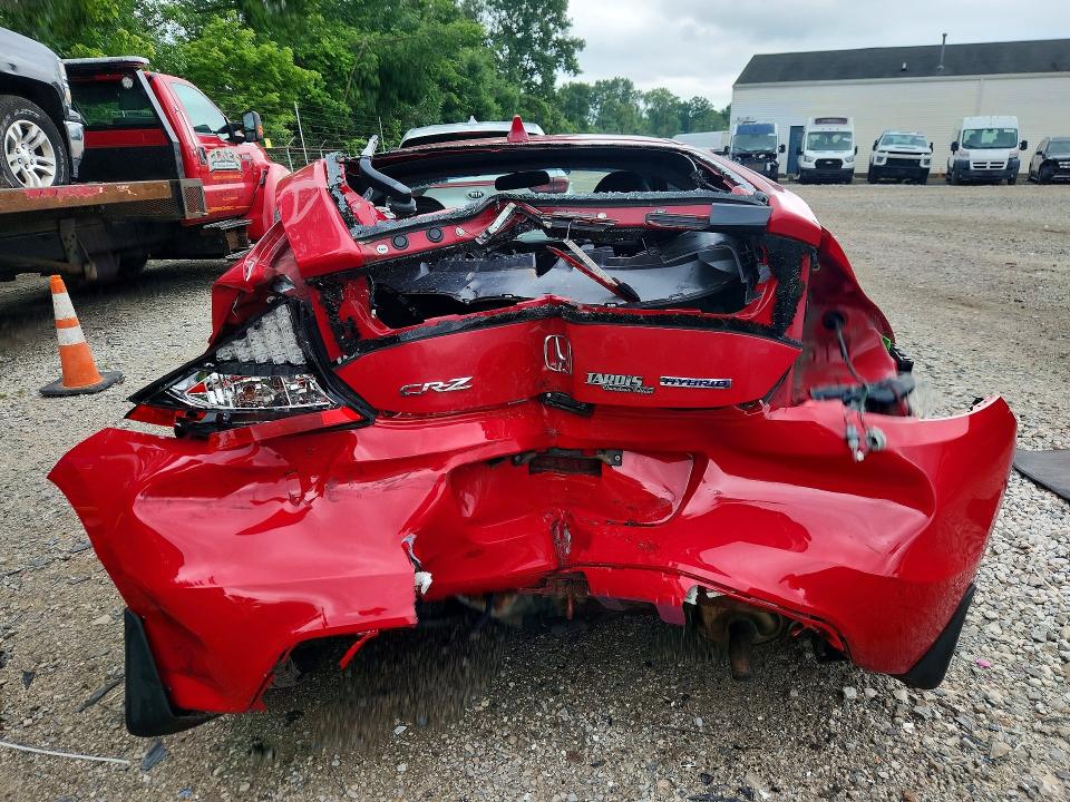 2011 Honda Cr-z VIN JHMZF1D6XBS007604 COPART salvage auction — REAR END, OH - CERT OF TITLE-SALVAGE, sold $90 on 2026-07-22 (photo 6)