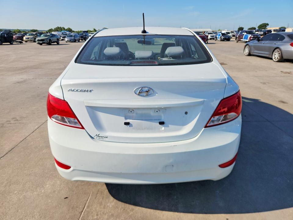 2016 Hyundai Accent VIN KMHCT4AE5GU075832 COPART salvage auction — NORMAL WEAR, Tx - Certificate Of Title, sold $350 on 2026-07-23 (photo 6)