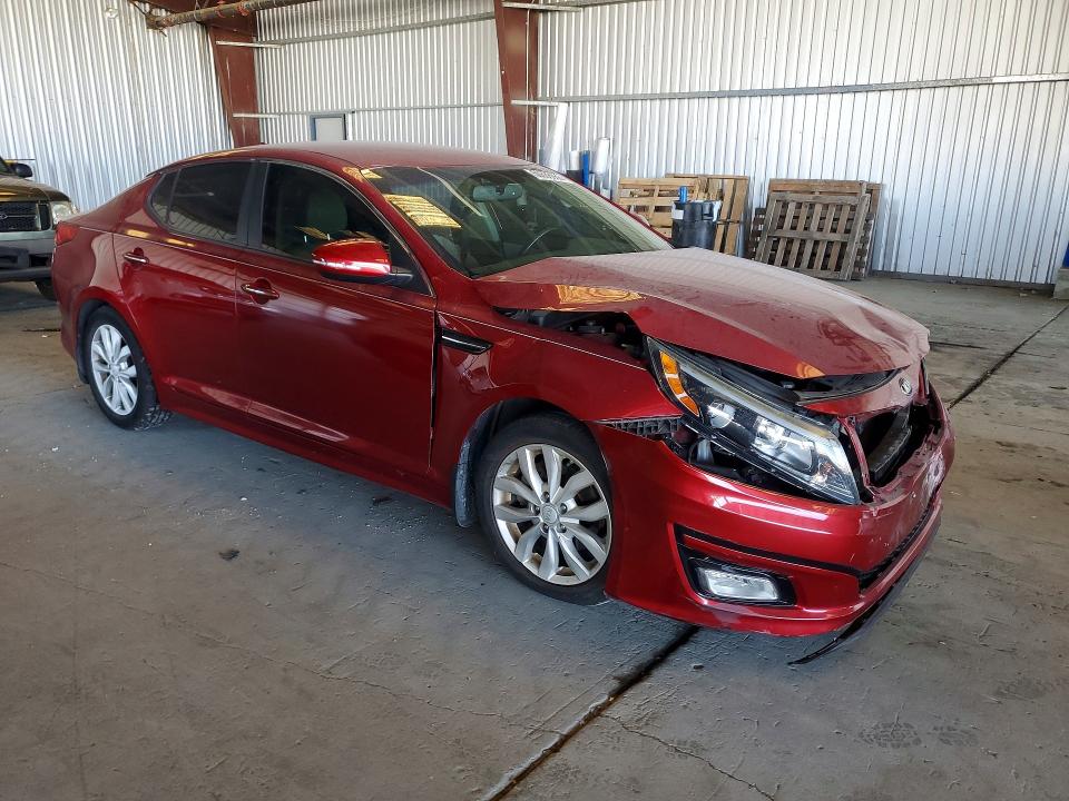 2015 Kia Optima VIN 5XXGN4A7XFG455237 COPART salvage auction — FRONT END, CA - SALVAGE CERTIFICATE, sold $825 on 2026-07-23 (photo 4)