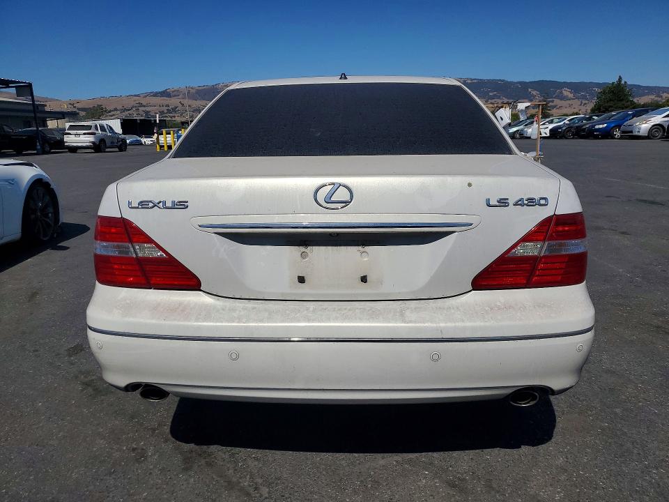 2005 Lexus Ls 430 VIN JTHBN36FX55027707 COPART salvage auction — FRONT END, Ca - Salvage Certificate, sold $60 on 2026-07-23 (photo 6)