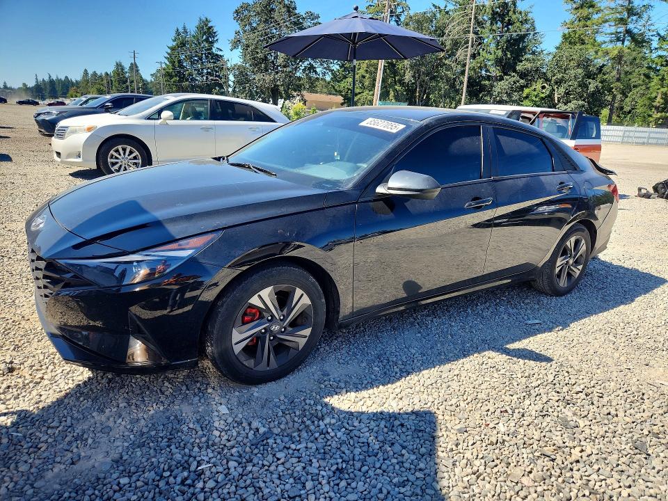 2021 Hyundai Elantra VIN 5NPLM4AG0MH048143 COPART salvage auction — REAR END, Wa - Bill Of Sale, sold $3,250 on 2026-07-17 (photo 1)