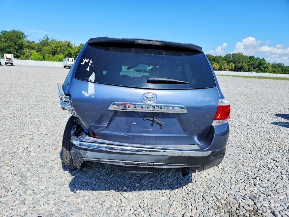 2012 Toyota Highlander VIN 5TDZK3EH3CS052998 COPART salvage auction — REAR END, Fl - Cert Of Title Slvg Rebuildable, sold $15 on 2026-07-22 (photo 6)