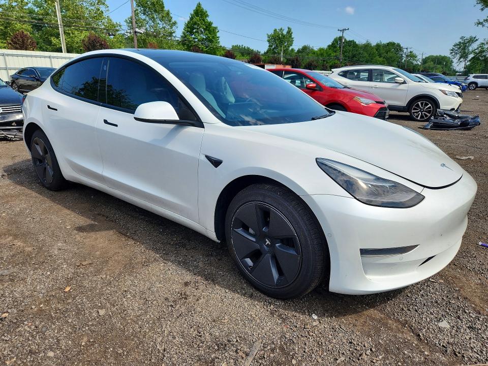 2021 Tesla VIN 5YJ3E1EA8MF987606 COPART salvage auction — REAR END, Ct - Cert Of Title-Salvage, sold $5,700 on 2026-07-17 (photo 4)