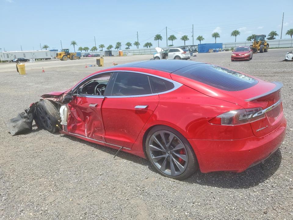 2018 Tesla Model s VIN 5YJSA1E47JF239703 COPART salvage auction — SIDE, Fl - Cert Of Title Slvg Rebuildable, sold $7,200 on 2026-08-31 (photo 2)