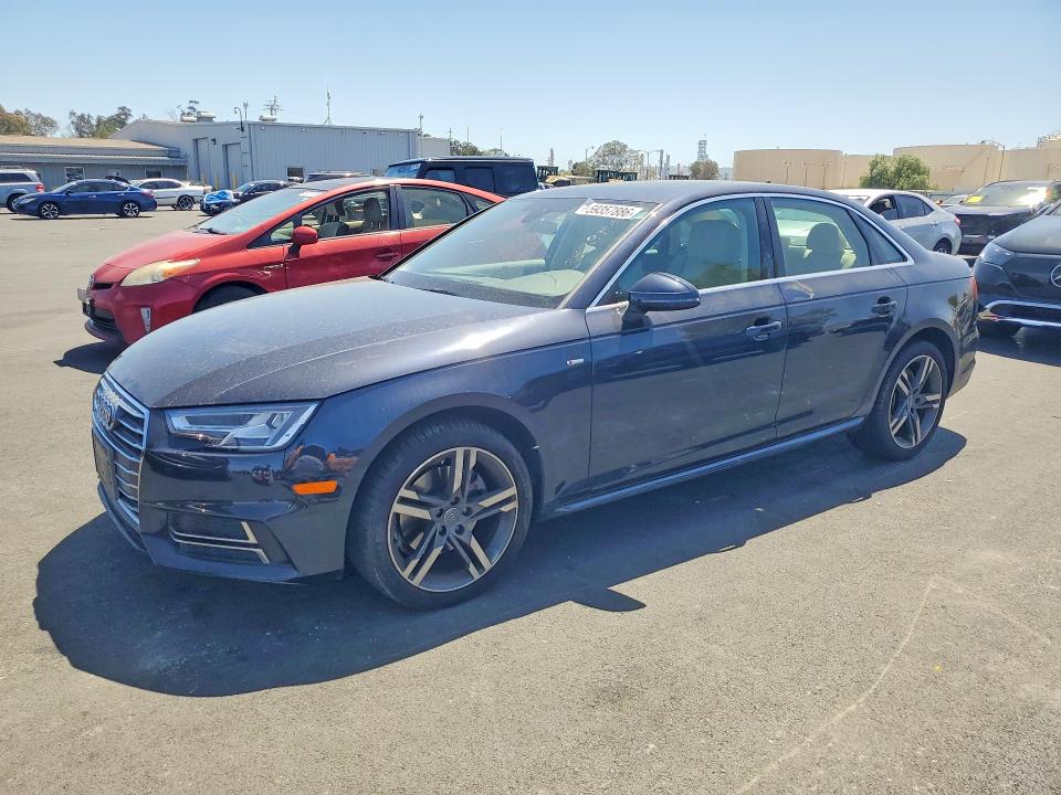 2018 Audi A4 VIN WAULMAF42JN009043 COPART salvage auction — UNDERCARRIAGE, CA - SALVAGE CERTIFICATE, sold $6,200 on 2026-07-15 (photo 1)