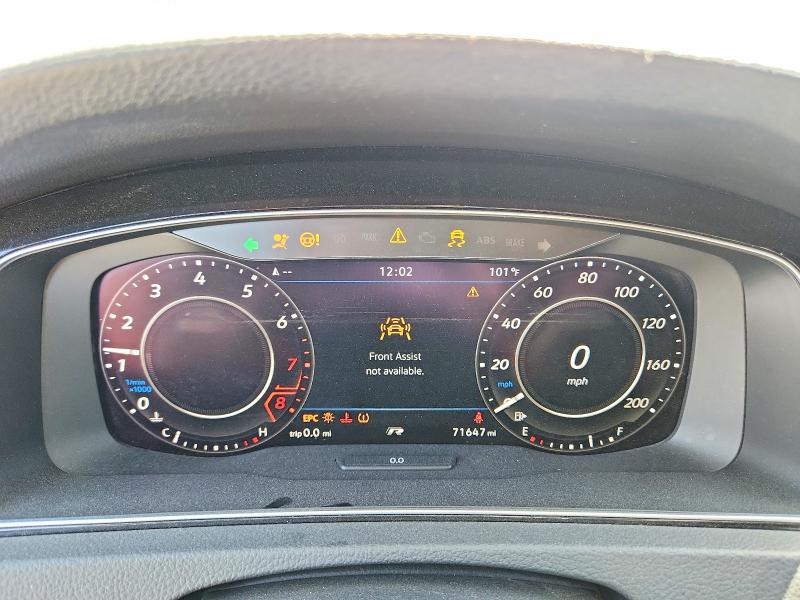 2019 Volkswagen Golf r VIN WVWWA7AU3KW160083 COPART salvage auction — FRONT END, Ca - Salvage Certificate, sold $6,500 on 2026-08-10 (photo 9)