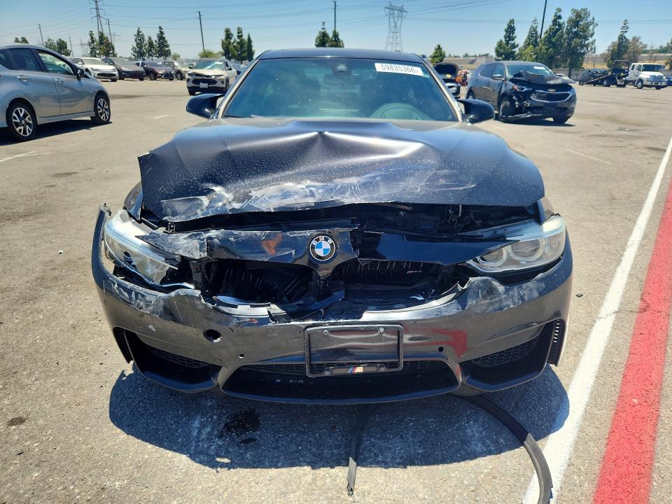 2015 BMW M4 VIN WBS3R9C56FK330908 COPART salvage auction — FRONT END, Ca - Salvage Certificate, sold $11,800 on 2026-07-28 (photo 5)