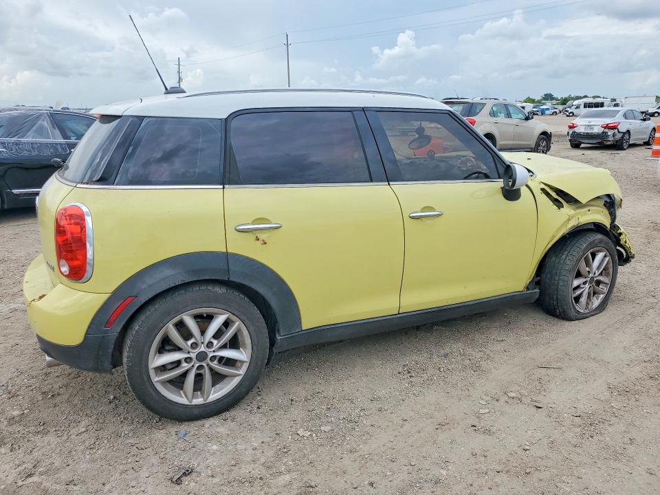 2011 Mini Cooper VIN WMWZB3C57BWM01472 COPART salvage auction — FRONT END, TX - SALVAGE VEHICLE TITLE (P), sold $650 on 2026-07-16 (photo 3)