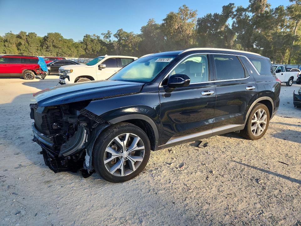 2021 Hyundai Palisade VIN KM8R44HE6MU275644 COPART salvage auction — FRONT END, Fl - Certificate Of Destruction, sold $2,250 on 2026-07-28 (photo 1)