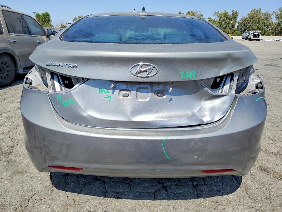2012 Hyundai Elantra VIN KMHDH4AE3CU308834 COPART salvage auction — REAR END, Ca - Salvage Certificate, sold $1,400 on 2026-07-13 (photo 6)