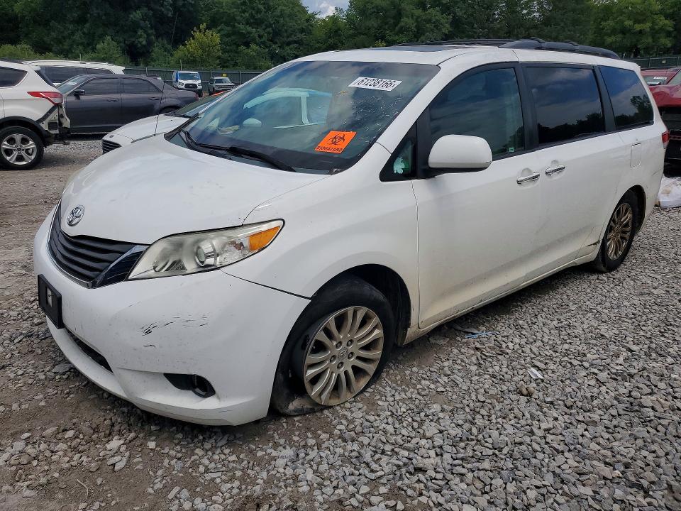 2012 Toyota Sienna VIN 5TDYK3DC8CS279248 COPART salvage auction — FRONT END, Va - Certificate Of Title (P), sold $3,550 on 2026-07-28 (photo 1)