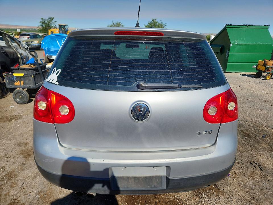 2007 Volkswagen Rabbit VIN WVWAR71K77W200626 COPART salvage auction — MINOR DENT/SCRATCHES, NM - CERT OF TITLE-SALVAGE (P), sold $725 on 2026-07-09 (photo 6)