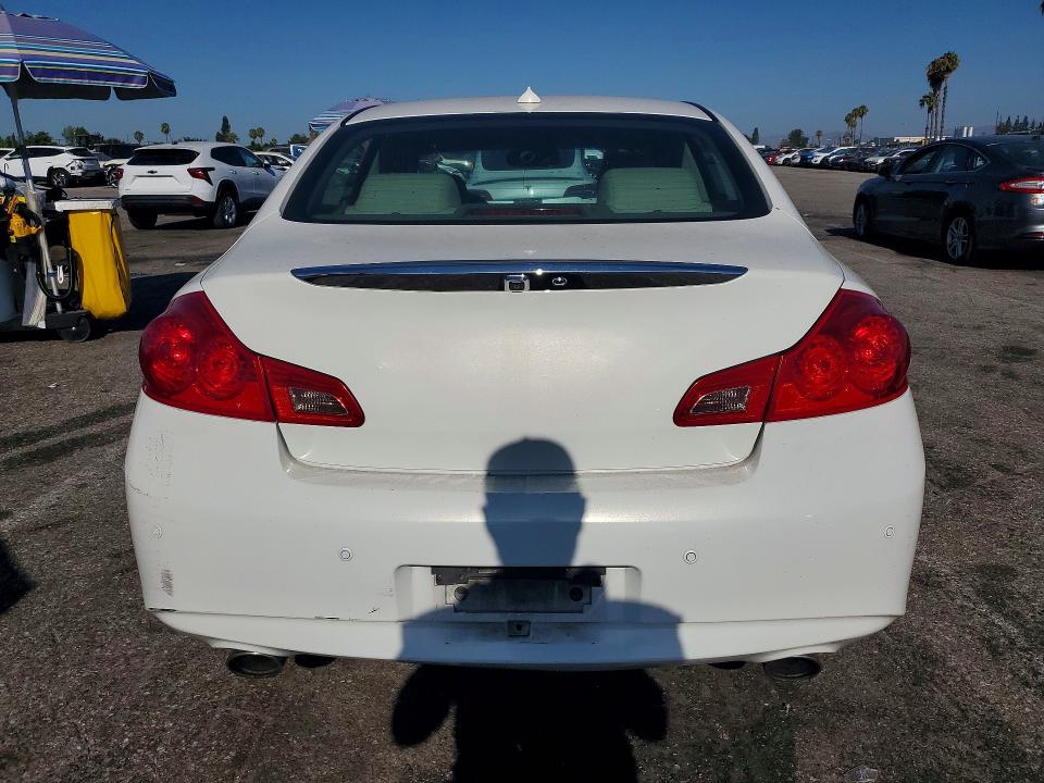 2013 Infiniti G VIN JN1CV6AP6DM716027 COPART salvage auction — VANDALISM, Ca - Salvage Certificate, sold $875 on 2026-07-28 (photo 6)
