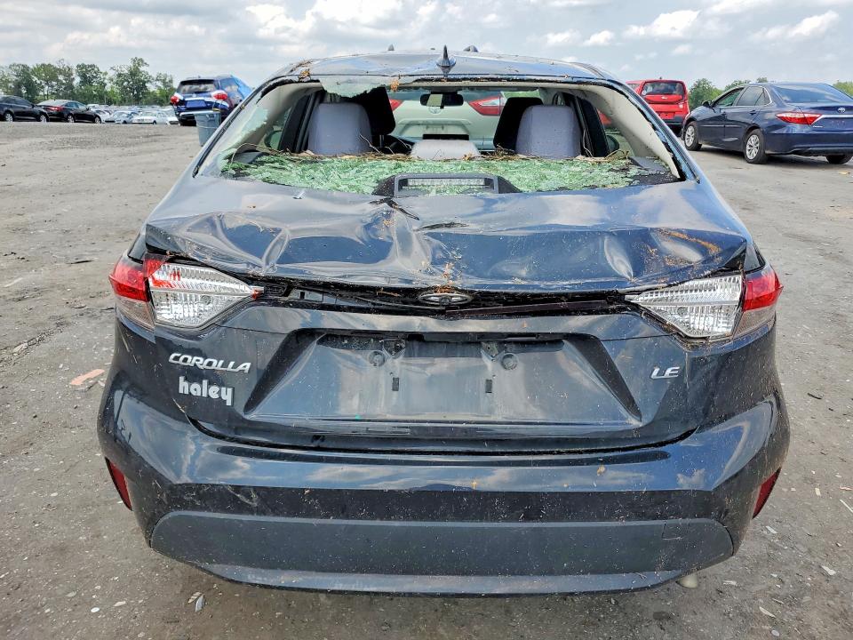 2022 Toyota Corolla VIN JTDEPMAE0NJ227970 COPART salvage auction — WATER/FLOOD, Va - Cert Of Title-Flood, sold $2,600 on 2026-07-22 (photo 6)