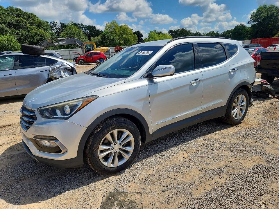 2017 Hyundai Santa fe VIN 5XYZU3LA4HG380743 COPART salvage auction — REAR END, Al - Cert Of Title-Salvage Title, sold $2,950 on 2026-07-14 (photo 1)