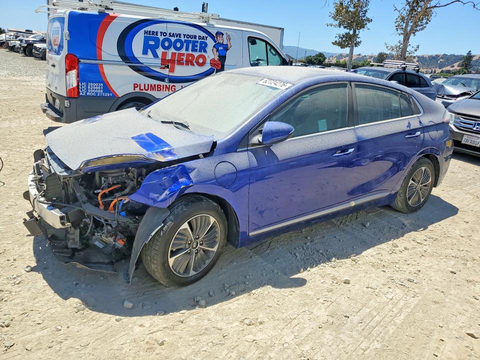 2022 Hyundai Ioniq VIN KMHC75LDXNU283281 COPART salvage auction — FRONT END, CA - DIS/DLR/EXP ONLY CLEAN TITLE, sold $60 on 2026-07-30 (photo 1)