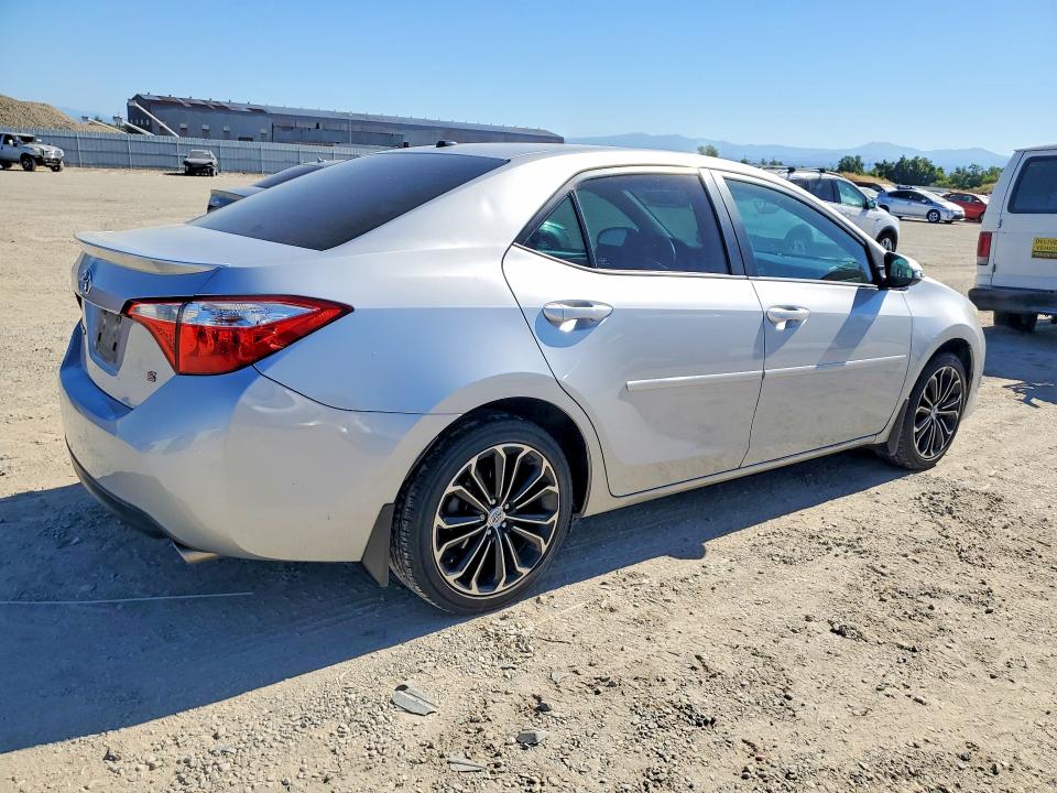 2015 Toyota Corolla VIN 5YFBURHE1FP217282 COPART salvage auction — REAR END, Ca - Salvage Certificate, sold $3,650 on 2026-07-24 (photo 3)