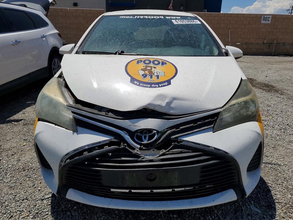 2015 Toyota Yaris VIN VNKJTUD38FA049948 COPART salvage auction — FRONT END, Salvage Title, sold $200 on 2026-07-22 (photo 5)