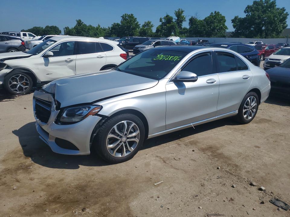 2016 Mercedes-benz C-klasse VIN WDDWF4KB5GR162376 COPART salvage auction — FRONT END, Mo - Salvage Certificate Of Title, sold $5,000 on 2026-07-28 (photo 1)