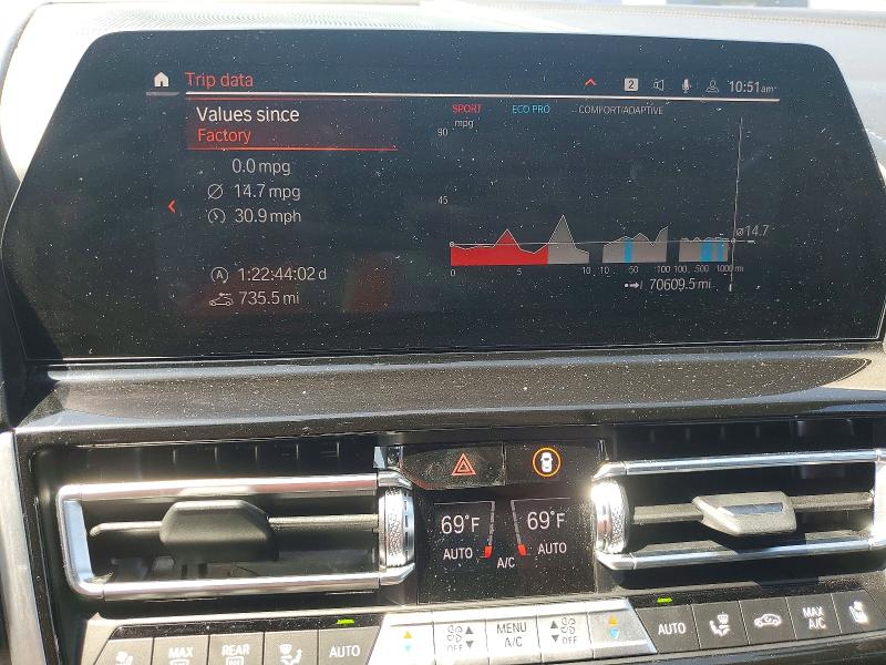 2020 BMW M8 VIN WBAGV8C0XLBP48612 COPART salvage auction — SIDE, Ca - Salvage Certificate, sold $21,900 on 2026-07-30 (photo 9)