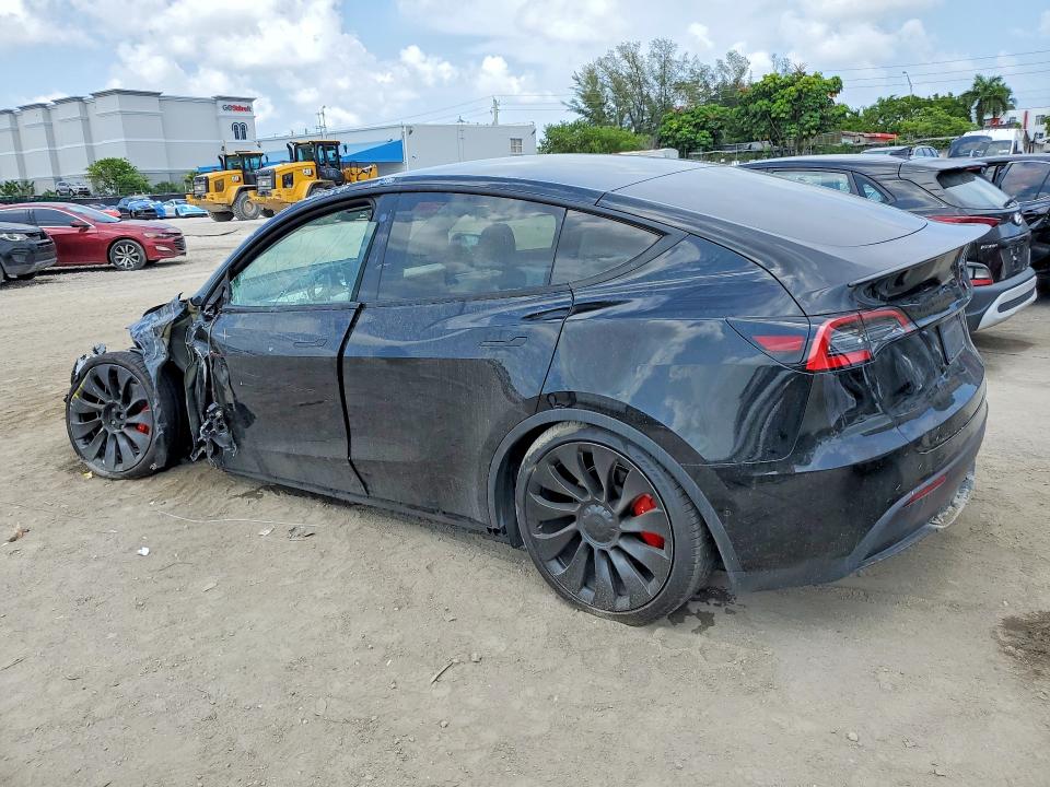 2021 Tesla Model y VIN 5YJYGDEF9MF089156 COPART salvage auction — FRONT END, FL - CERTIFICATE OF TITLE (P), sold $7,100 on 2026-07-31 (photo 2)