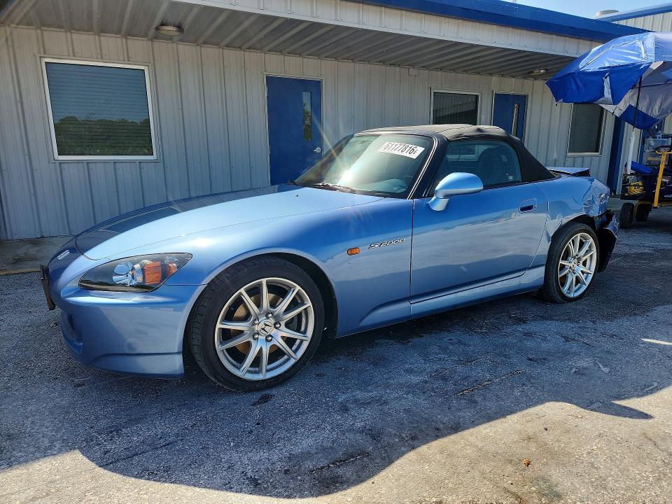 2004 Honda S2000 VIN JHMAP21404T002234 COPART salvage auction — REAR END, FL - CERT OF TITLE SLVG REBUILDABLE, sold $12,000 on 2026-07-29 (photo 1)