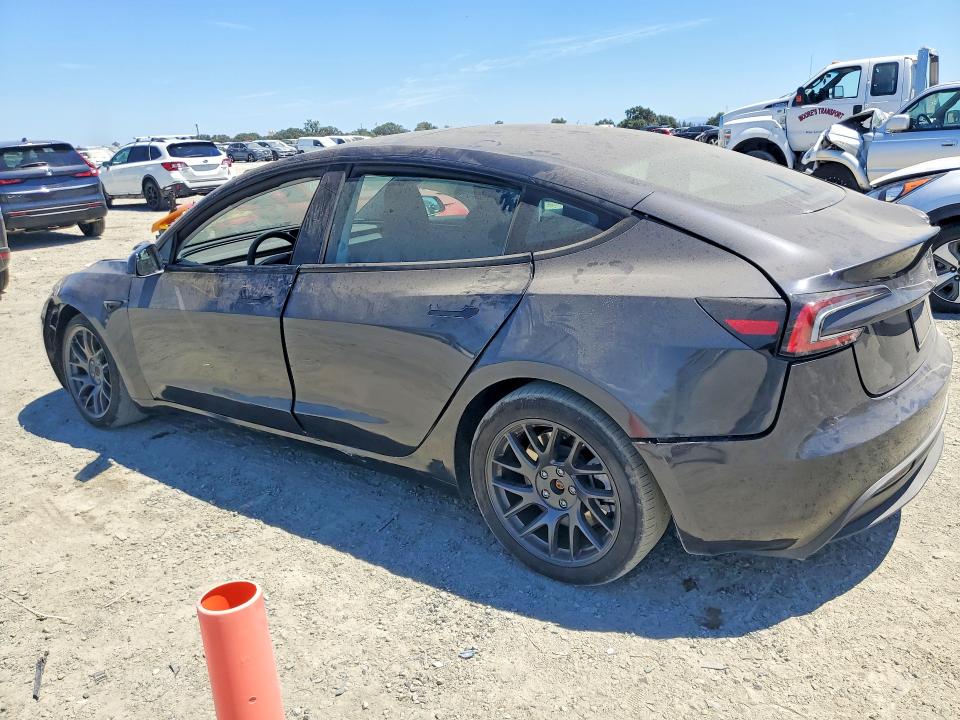 2025 Tesla Model 3 VIN 5YJ3E1EAXSF051872 COPART salvage auction — FRONT END, Ca - Salvage Certificate, sold $25 on 2026-07-28 (photo 2)