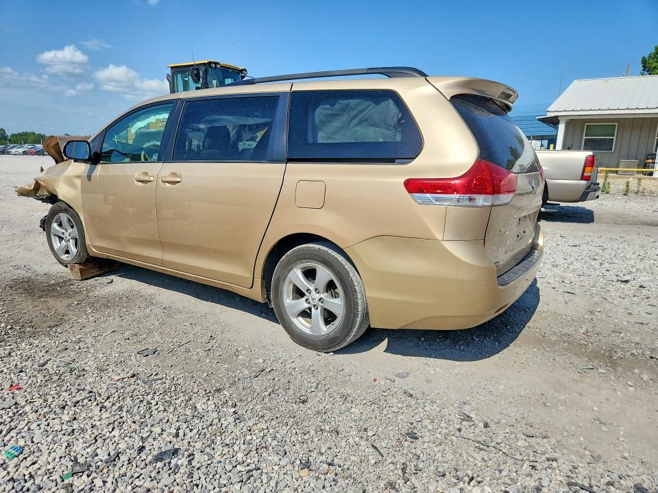 2011 Toyota Sienna VIN 5TDKK3DCXBS125113 COPART salvage auction — FRONT END, Pa - Certificate Of Salvage, sold $900 on 2026-07-29 (photo 2)