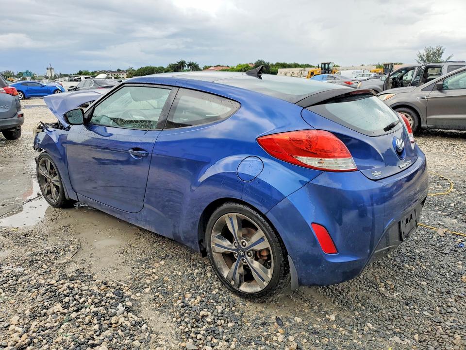 2017 Hyundai Veloster VIN KMHTC6AD9HU322029 COPART salvage auction — FRONT END, Fl - Cert Of Title Slvg Rebuildable, sold $475 on 2026-07-17 (photo 2)