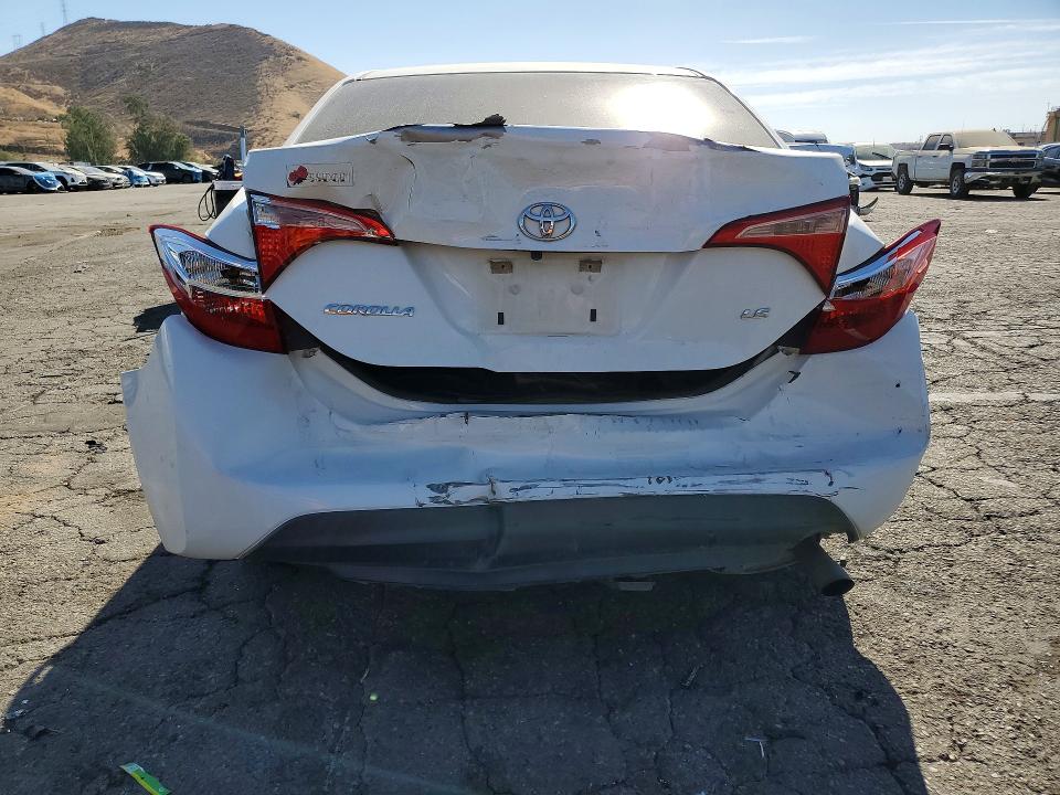 2017 Toyota Corolla VIN 5YFBURHE6HP679825 COPART salvage auction — REAR END, Ca - Salvage Certificate, sold $3,100 on 2026-07-30 (photo 6)