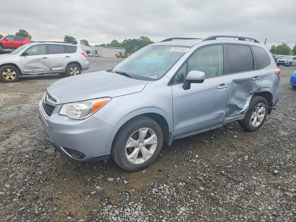 2014 Subaru Forester VIN JF2SJADC1EH487834 COPART salvage auction — SIDE, Nj - Cert Of Title-Salvage, sold $375 on 2026-07-24 (photo 1)