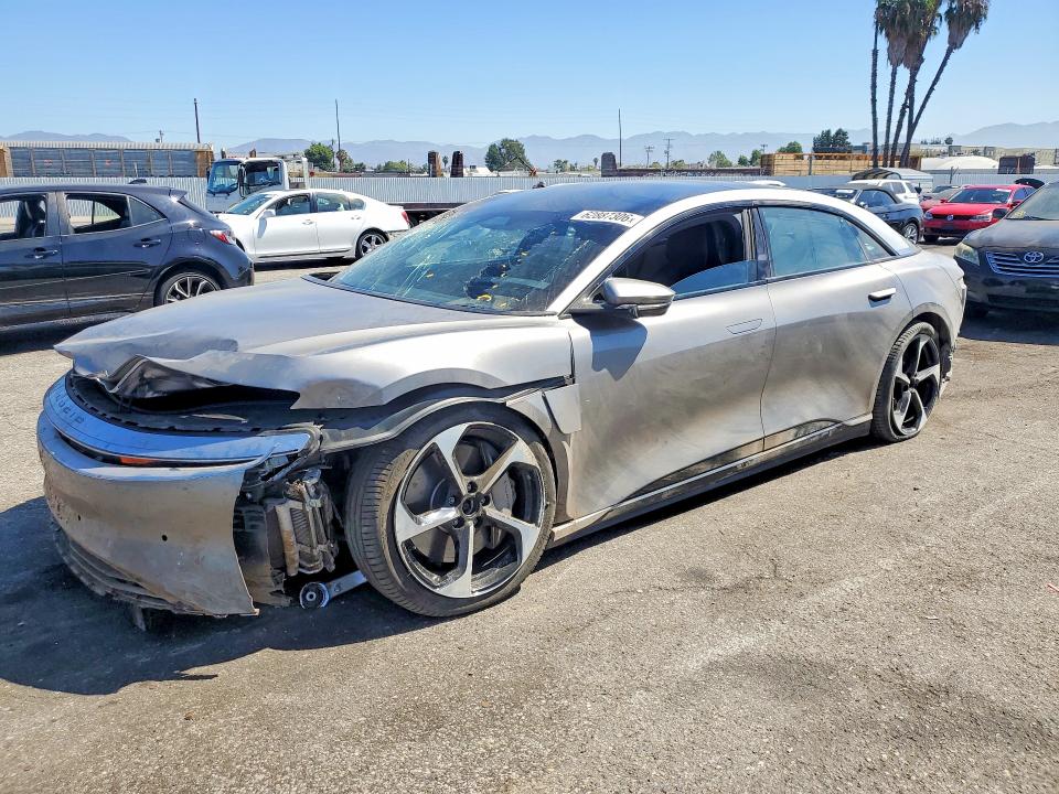 2023 Lucid Air VIN 50EA1TEA8PA001076 COPART salvage auction — FRONT END, Salvage Title, sold $5,500 on 2026-10-02 (photo 1)