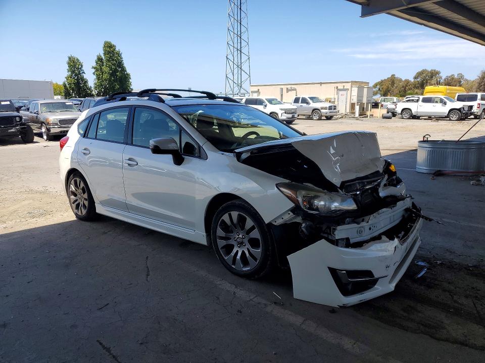 2016 Subaru Impreza VIN JF1GPAS67GH286352 COPART salvage auction — FRONT END, CA - SALVAGE CERTIFICATE, sold $300 on 2026-07-16 (photo 4)