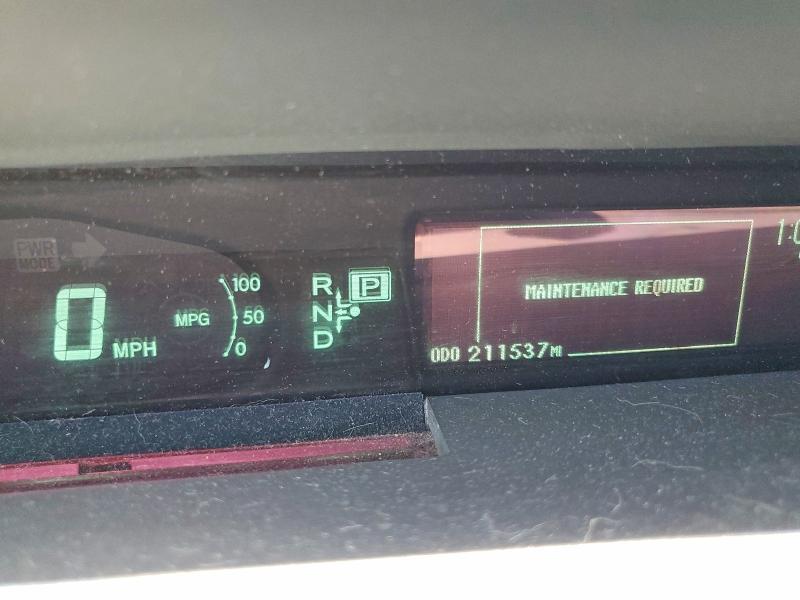 2013 Toyota Prius VIN JTDKN3DU4D5627267 COPART salvage auction — VANDALISM, Ca - Dis/Dlr/Exp App For Dup Clean, sold $875 on 2026-07-31 (photo 9)