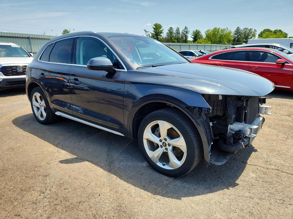 2021 Audi Q5 VIN WA1BAAFY3M2020630 COPART salvage auction — FRONT END, Pa - Certificate Of Salvage, sold $10,900 on 2026-07-31 (photo 4)
