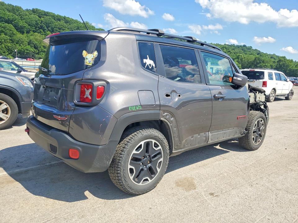 2017 Jeep Renegade VIN ZACCJBCB4HPG68179 COPART salvage auction — FRONT END, Pa - Certificate Of Salvage, sold $600 on 2026-07-30 (photo 3)