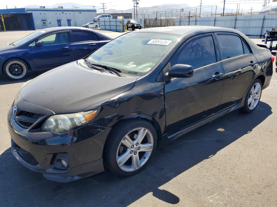 2013 Toyota Corolla VIN 5YFBU4EE7DP165399 COPART salvage auction — FRONT END, Ca - Salvage Certificate, sold $1,850 on 2026-07-27 (photo 1)