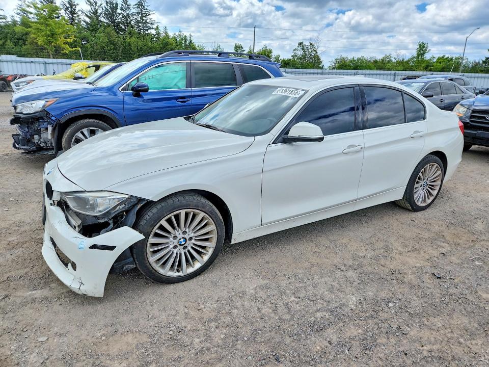 2013 BMW 3 series VIN WBA3B3C59DJ976050 COPART salvage auction — FRONT END, ON - PERMIT SALVAGE, sold $200 on 2026-08-18 (photo 1)