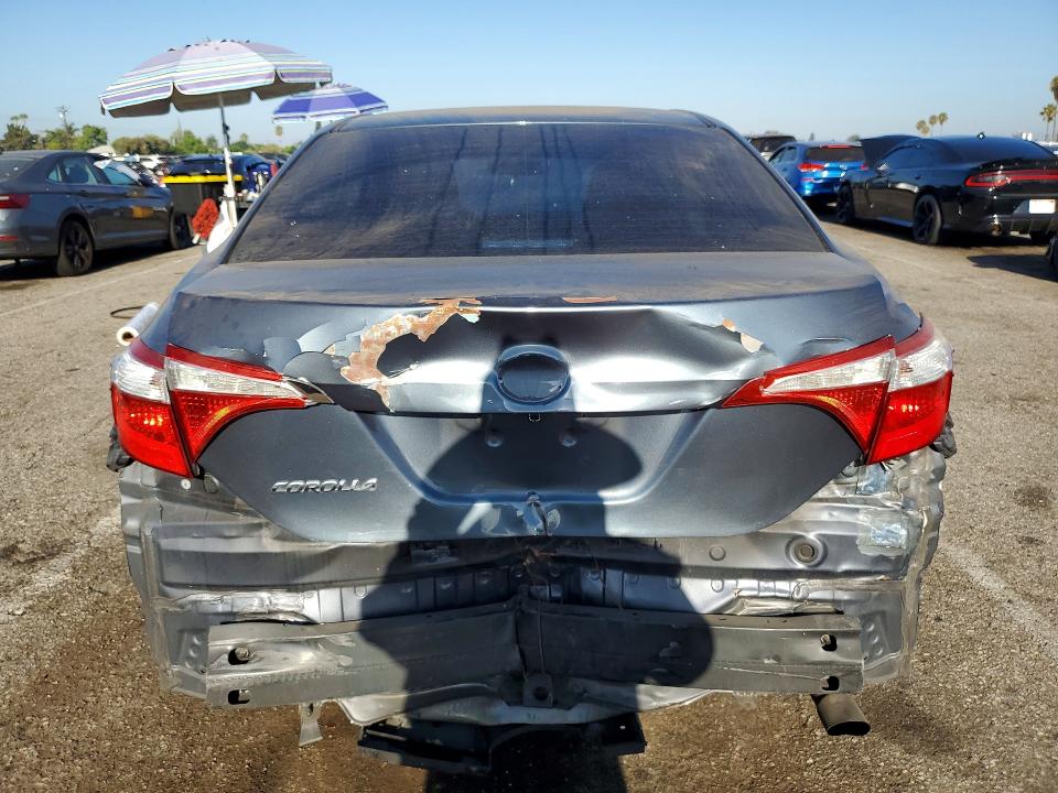 2015 Toyota Corolla VIN 5YFBURHE8FP262414 COPART salvage auction — REAR END, Ca - Salvage Certificate, sold $2,300 on 2026-09-08 (photo 6)