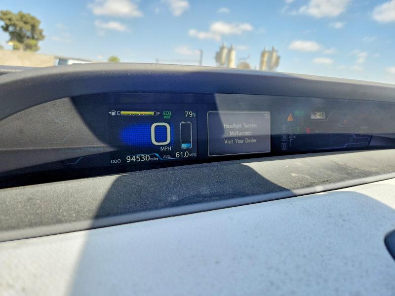 2018 Toyota Prius VIN JTDKARFP0J3071682 COPART salvage auction — FRONT END, Ca - Salvage Certificate, sold $5,700 on 2026-07-17 (photo 9)