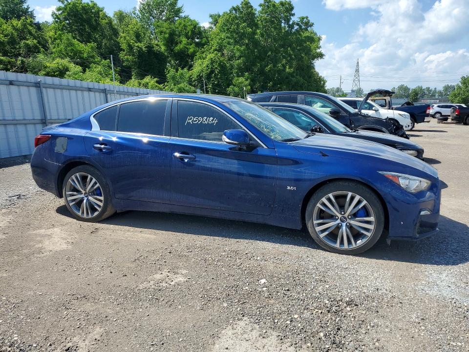 2018 Infiniti Q50 VIN JN1EV7AR0JM611897 COPART salvage auction — MECHANICAL, On - Permit Salvage (P), sold $125 on 2026-07-28 (photo 4)