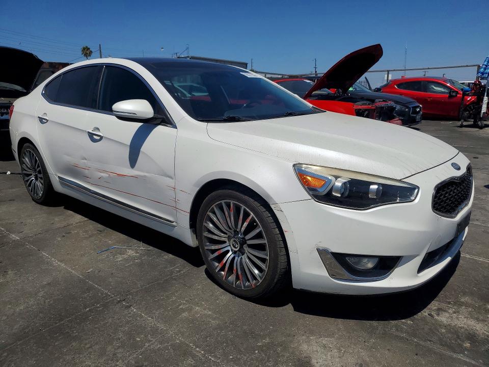 2014 Kia Cadenza VIN KNALN4D75E5131588 COPART salvage auction — SIDE, CA - SALVAGE CERTIFICATE, sold $1,300 on 2026-07-29 (photo 4)