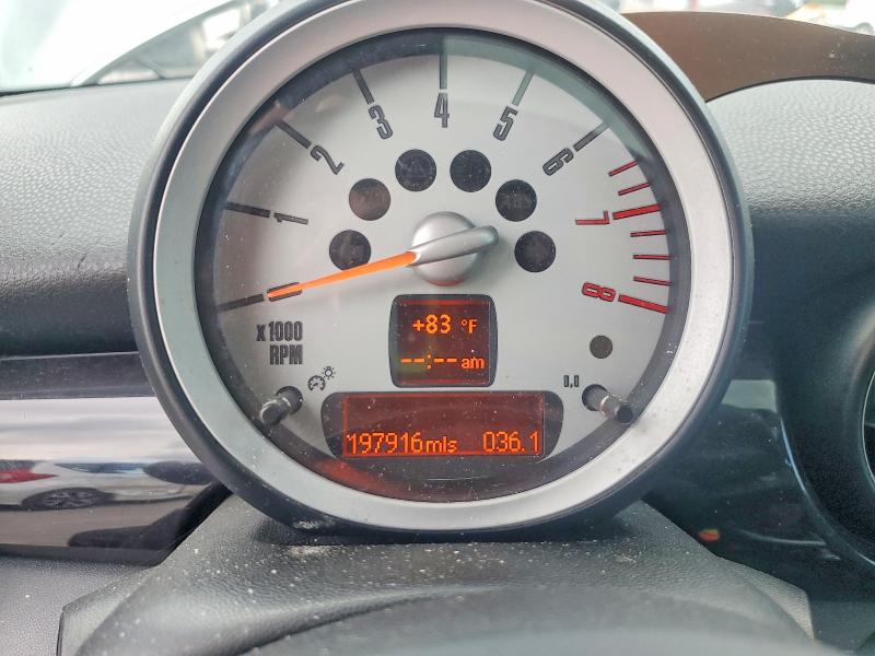 2008 Mini Cooper VIN WMWMF73598TT86697 COPART salvage auction — NORMAL WEAR, TN - CERTIFICATE OF TITLE, sold $575 on 2026-07-20 (photo 9)