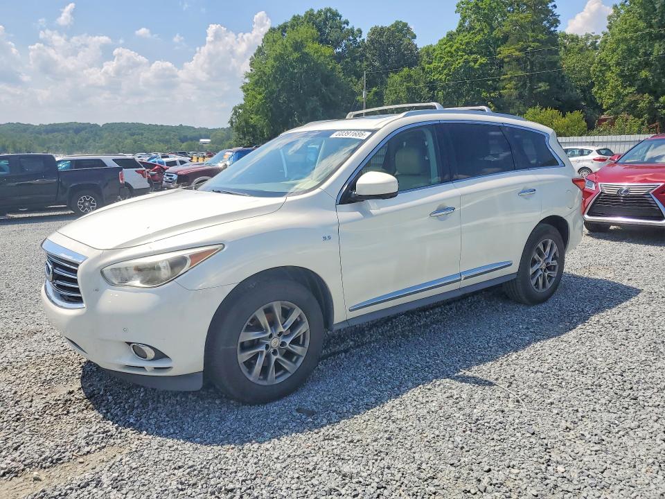 2014 Infiniti Qx60 VIN 5N1AL0MNXEC532987 COPART salvage auction — UNDERCARRIAGE, NC - SALVAGE CERTIFICATE OF TITLE (P), sold $200 on 2026-07-23 (photo 1)