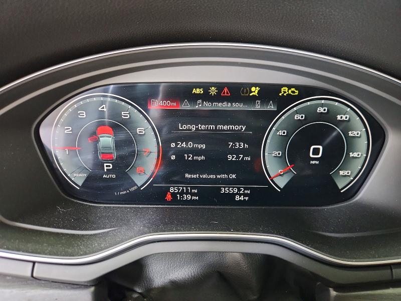 2021 Audi A4 VIN WAUEAAF45MA020454 COPART salvage auction — FRONT END, Va - Cert Of Title - Salvage, sold $375 on 2026-07-31 (photo 9)