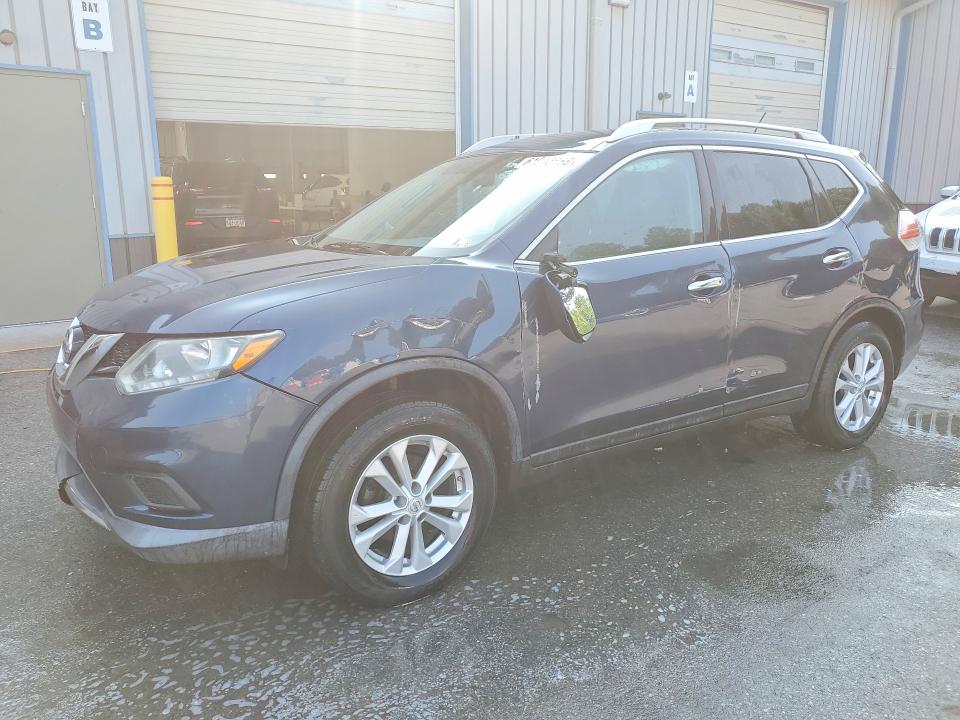 2016 Nissan Rogue VIN KNMAT2MV3GP653422 COPART salvage auction — ROLLOVER, Pa - Cert Of Salvage-Formerly Aband, sold $850 on 2026-07-27 (photo 1)