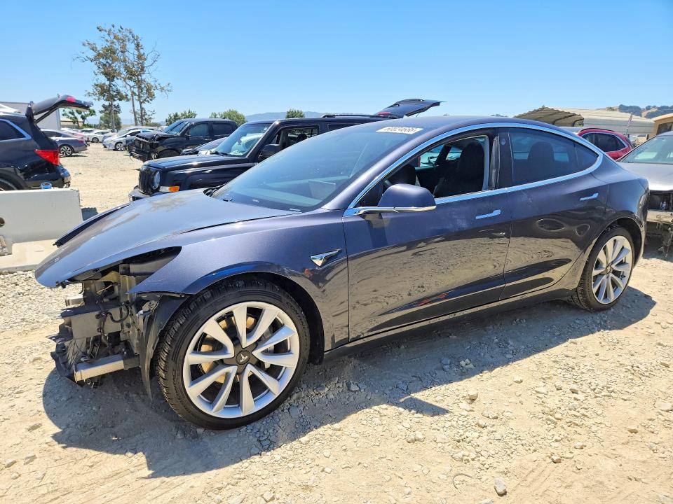 2018 Tesla Model 3 VIN 5YJ3E1EB4JF145382 COPART salvage auction — FRONT END, Ca - Salvage Certificate, sold $3,700 on 2026-07-14 (photo 1)